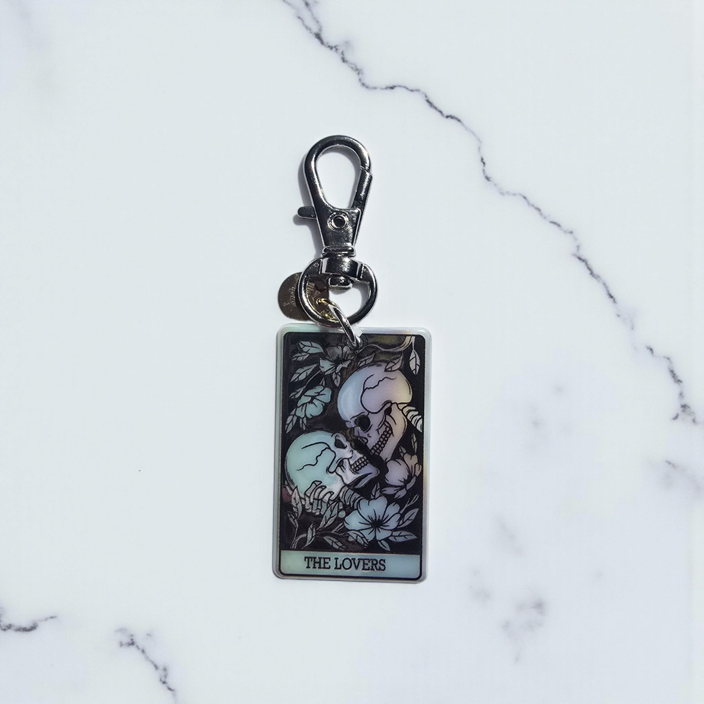 The Lovers Iridescent Tarot Card Keychain