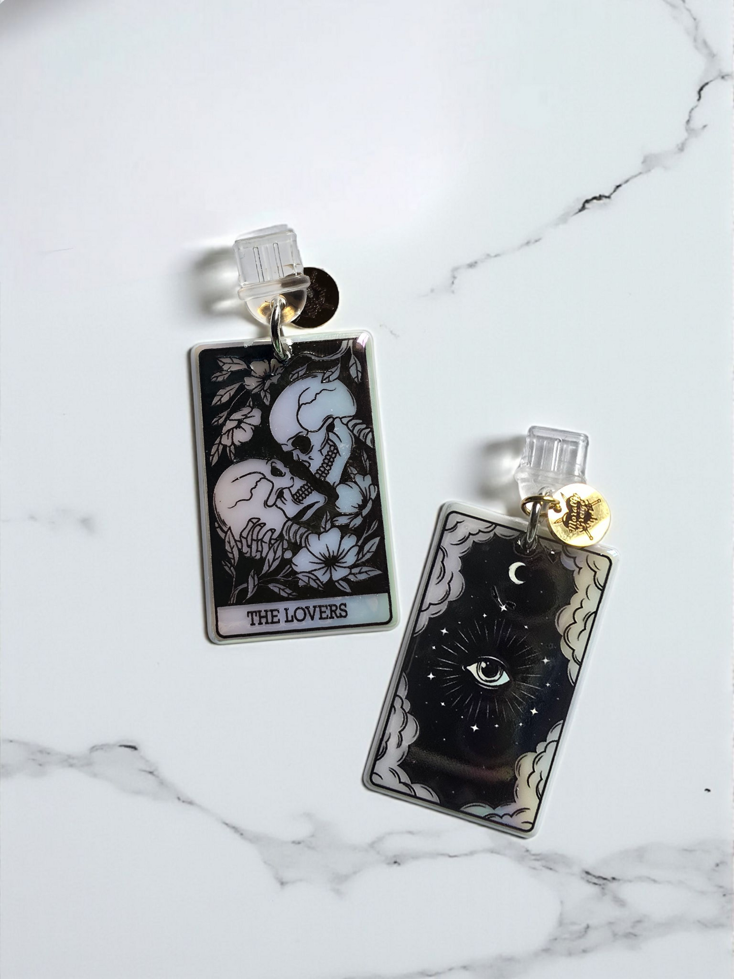 The Lovers Iridescent Tarot Card Clear Silicone Dust Plug