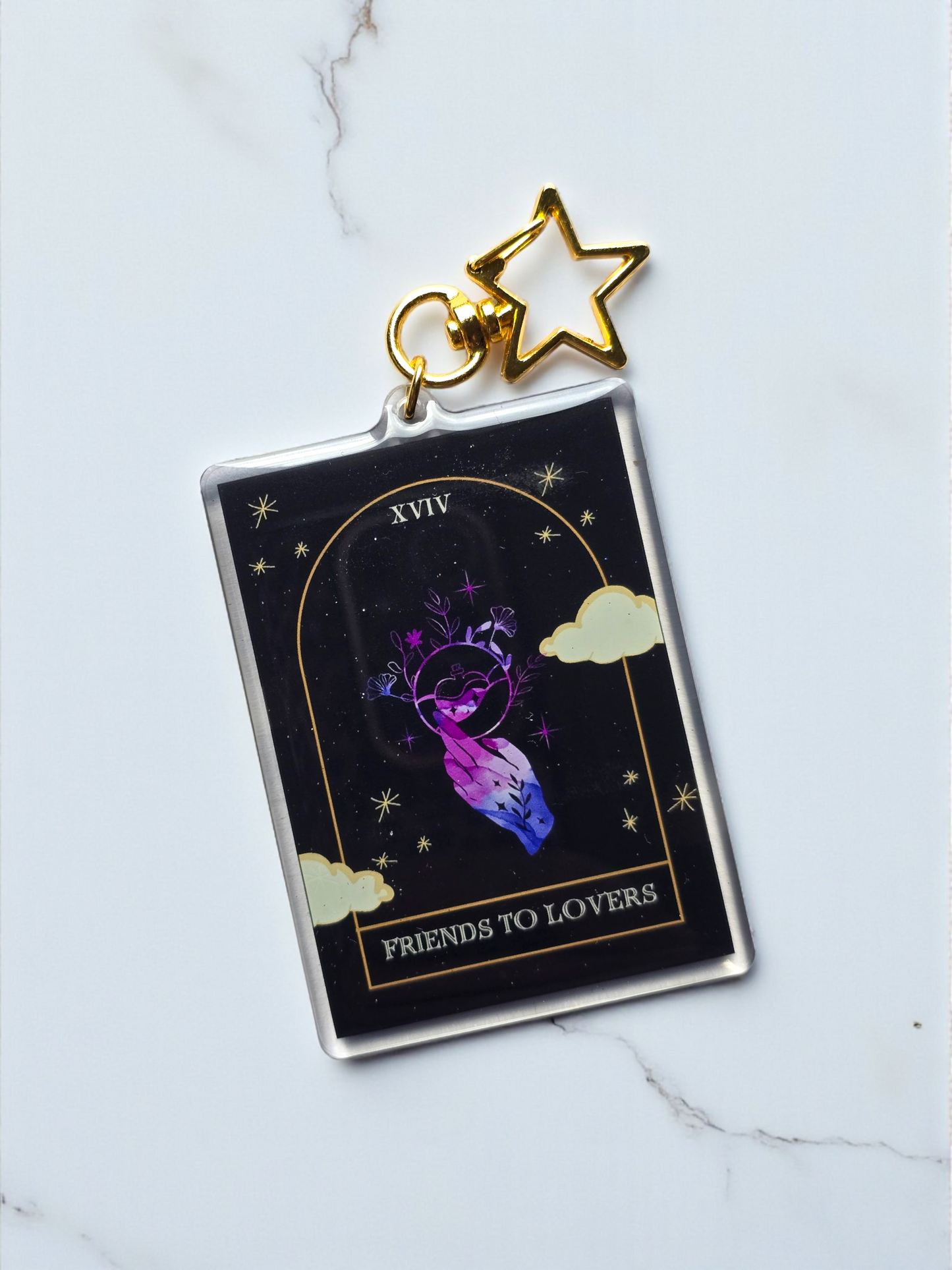 Friends To Lovers Trope Card Keychain