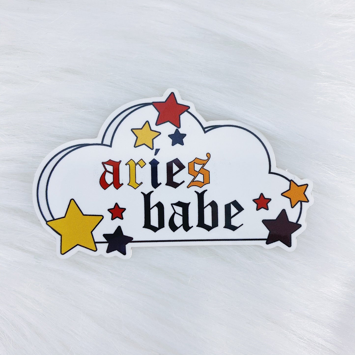 Aries Babe Zodiac Cloud Vinyl Sticker Die Cut