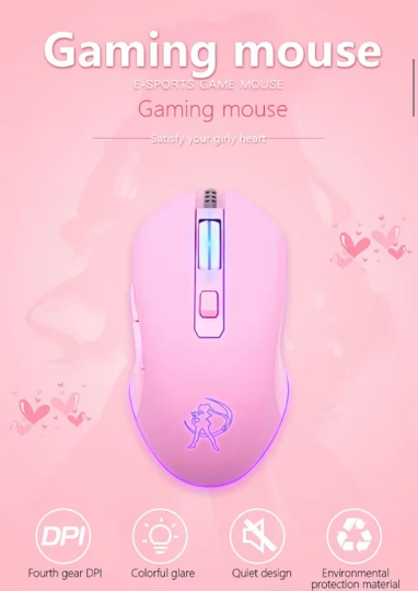 Sailor Moon / Hello Kitty RGB Corded Gaming Mouse USB with Adjustable DPI