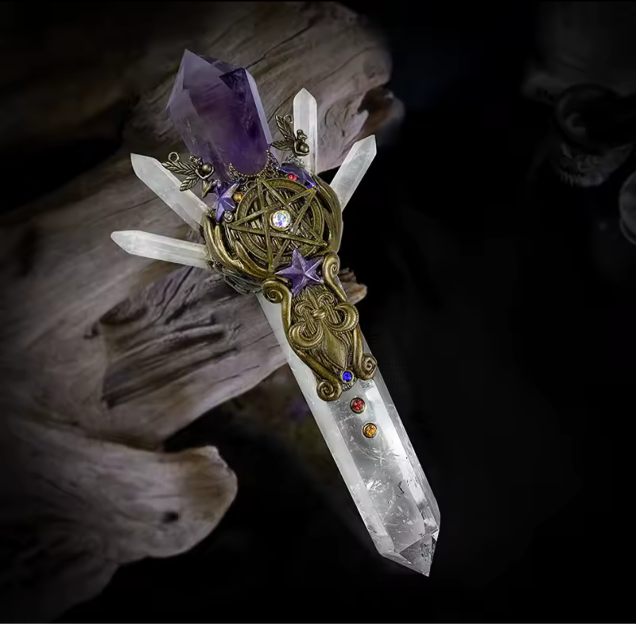 Pentacle Crystal Magic Wand