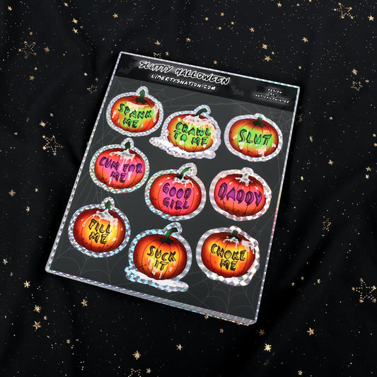 Slutty Halloween Pumpkin Sticker Sheet