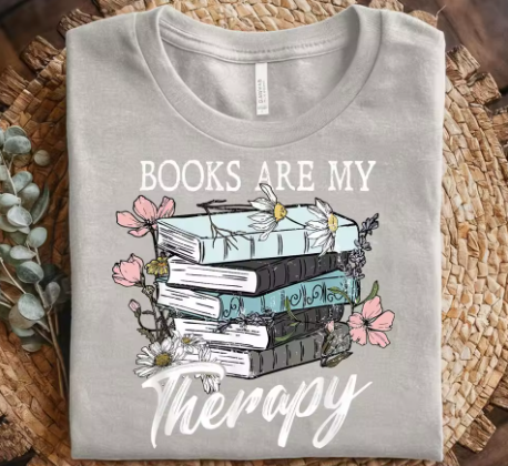 Books Are My Therapy T-Shirt