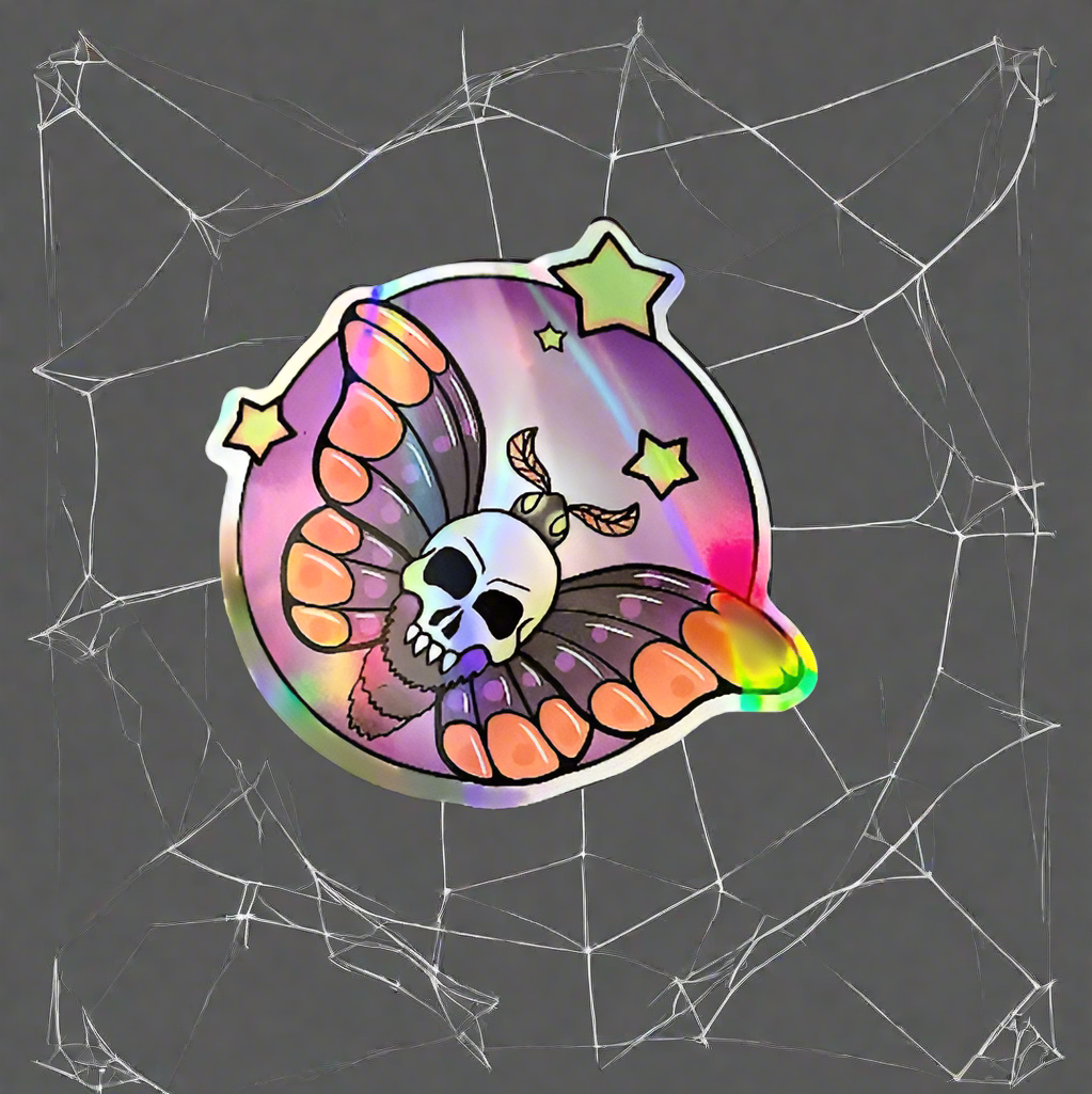 Witchy Halloween Holographic Stickers