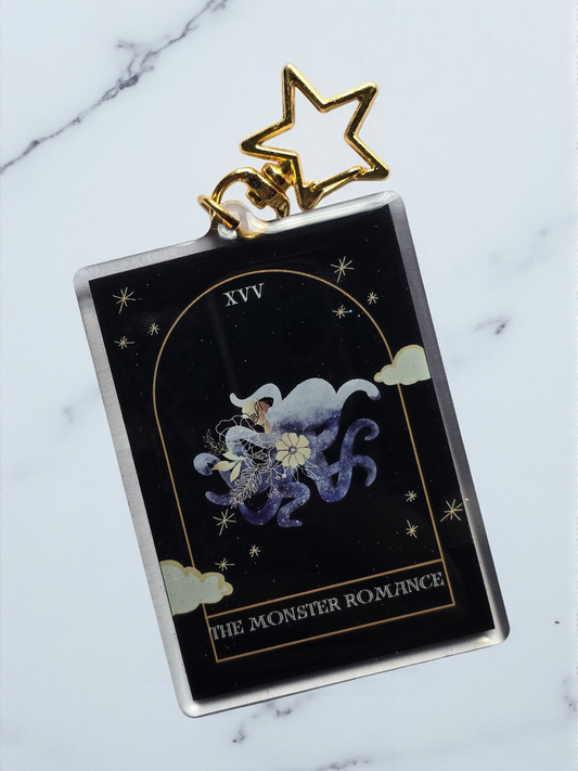 The Monster Romance Trope Card Keychain