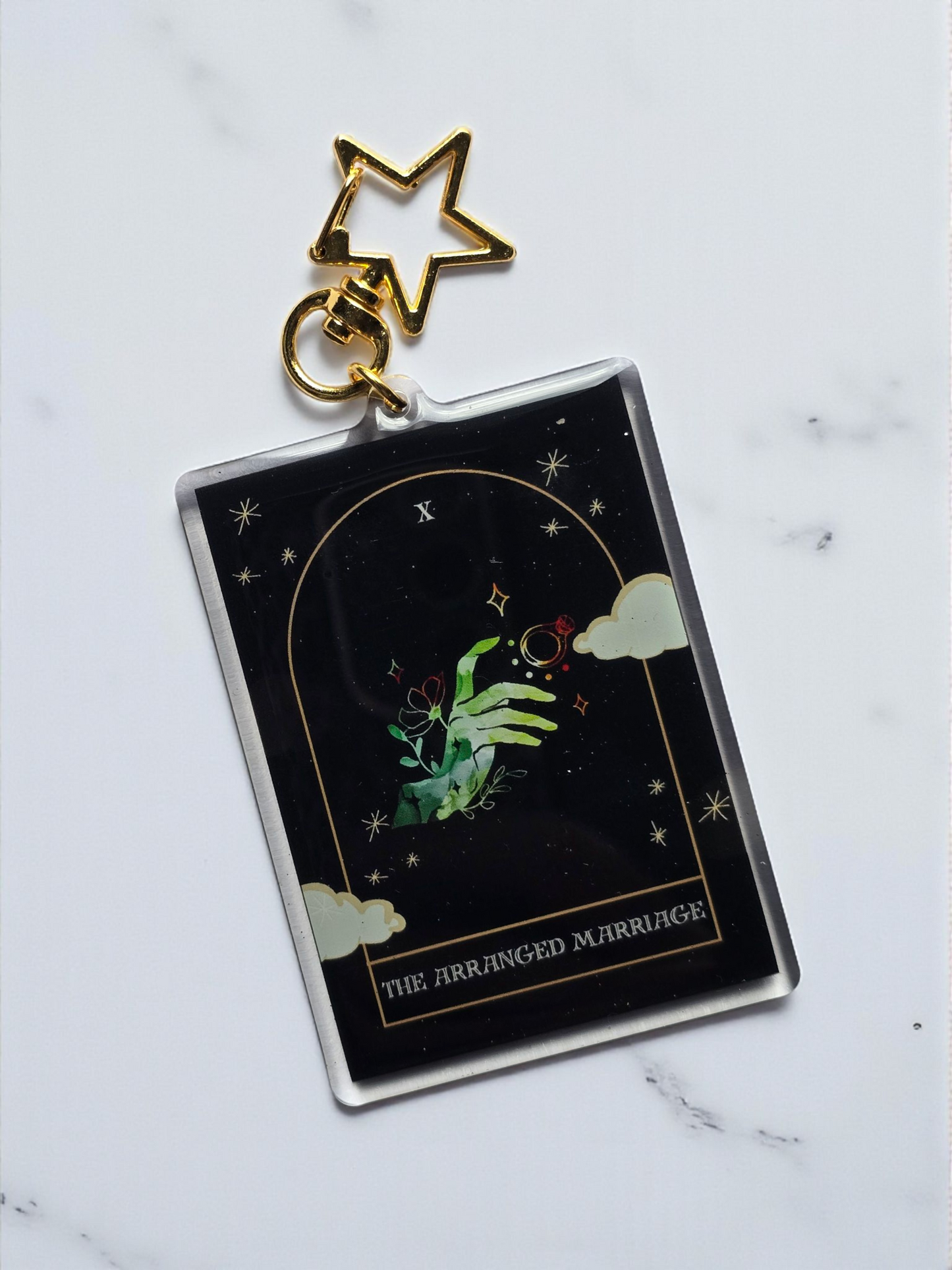 Arranged Marriage Trope Card Keychain