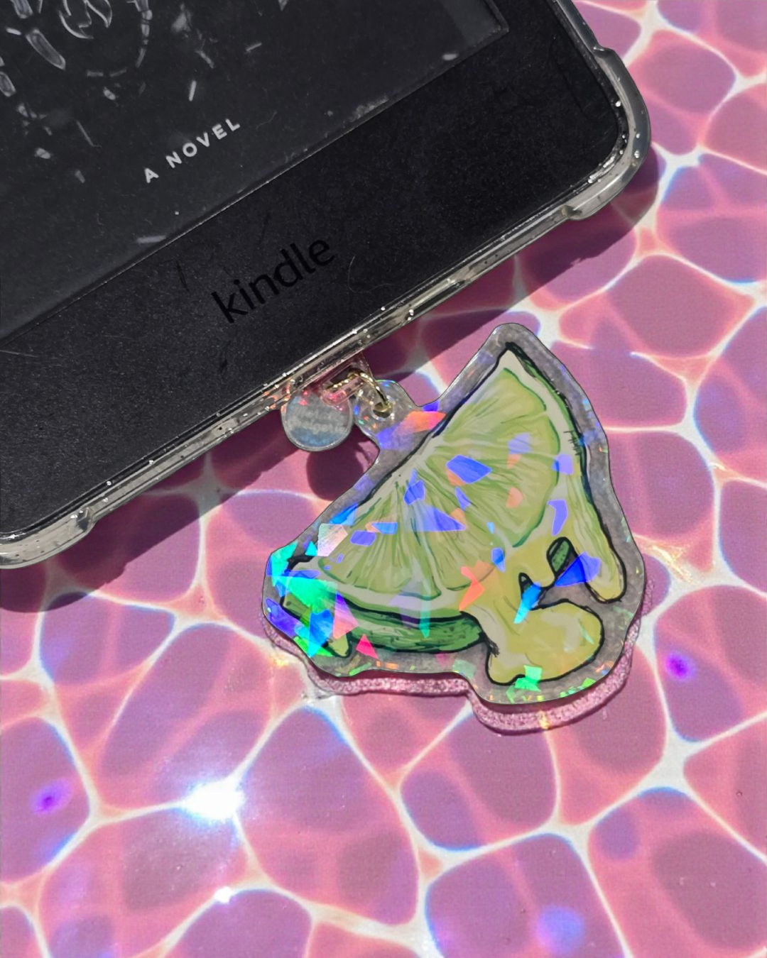 Nina Gia x The Morally Greigerie Collab Holographic Lime Slice Pink Dust Plug