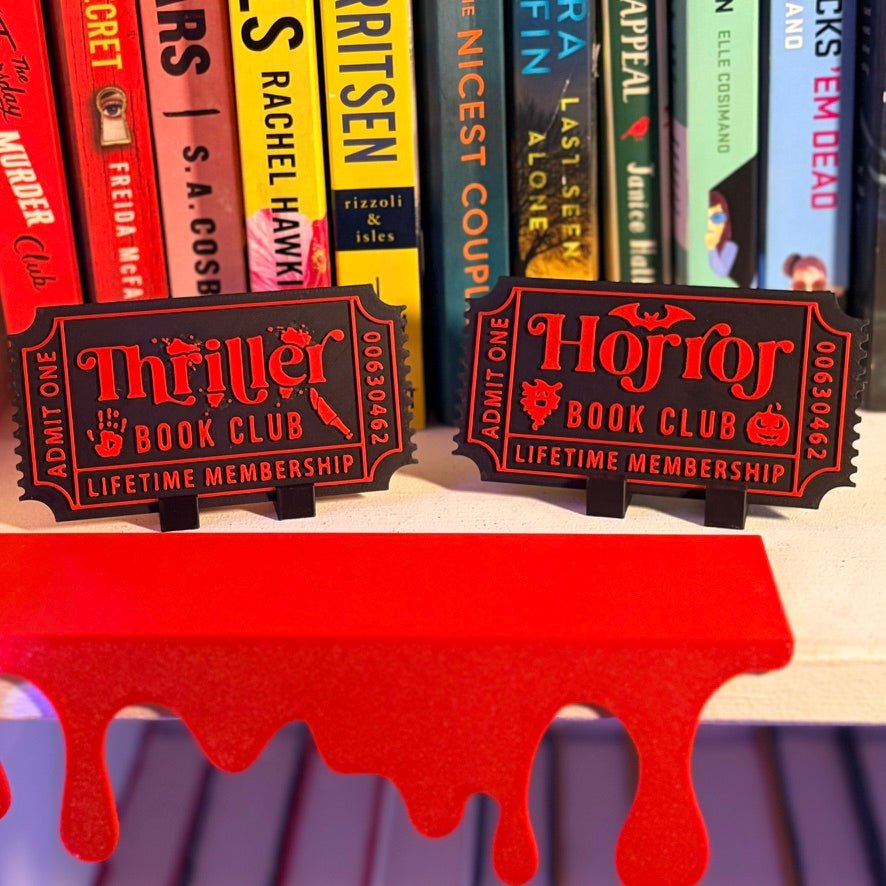 3d Printed Shelf Trope Ticket - Horror Book Club