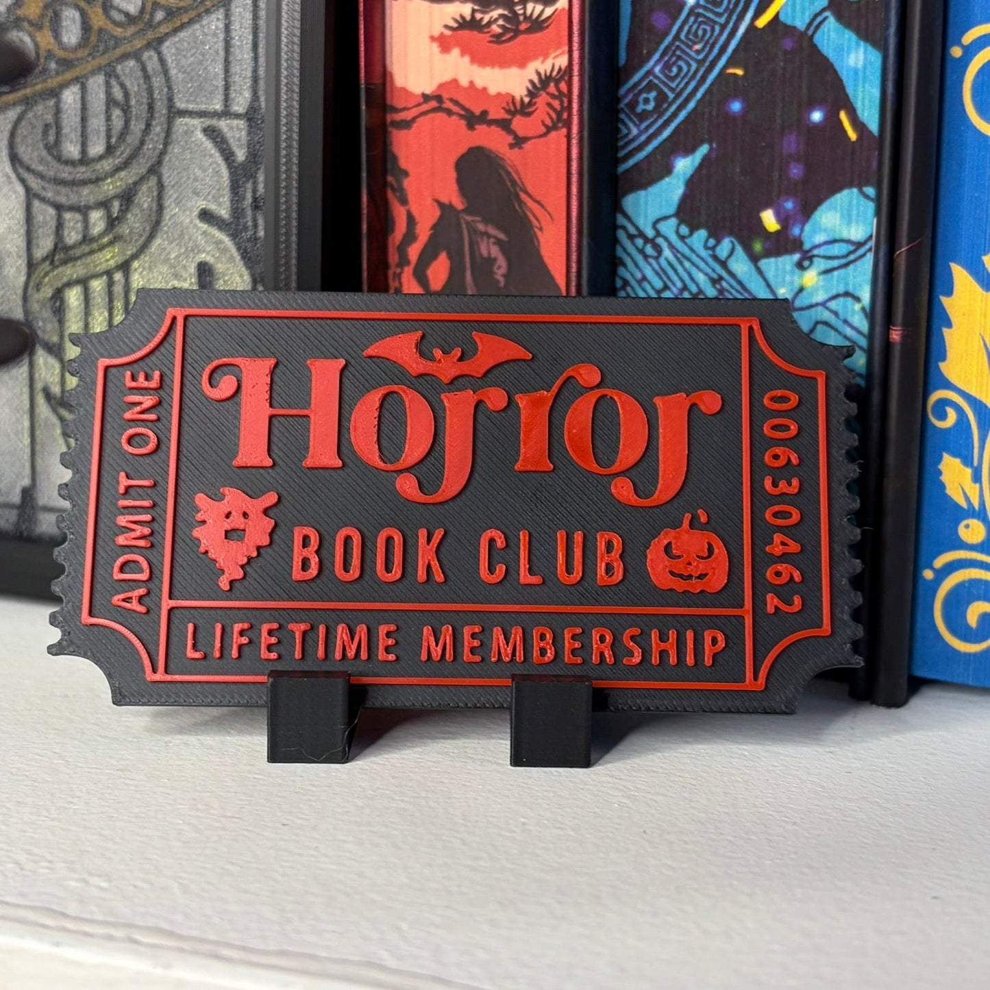 3d Printed Shelf Trope Ticket - Horror Book Club