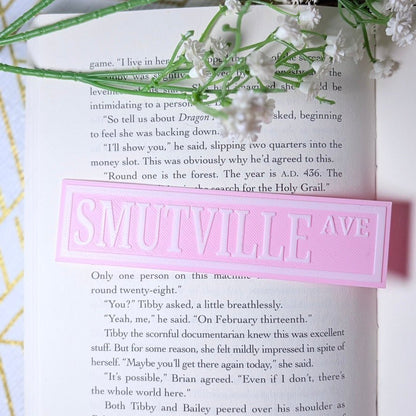 3d Printed Smutville Ave Bookmark