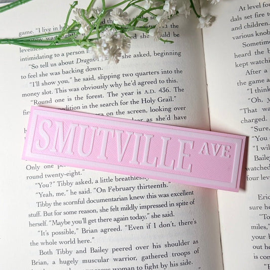 3d Printed Smutville Ave Bookmark