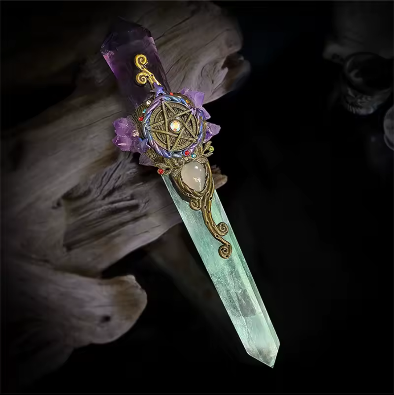 Pentacle Crystal Magic Wand