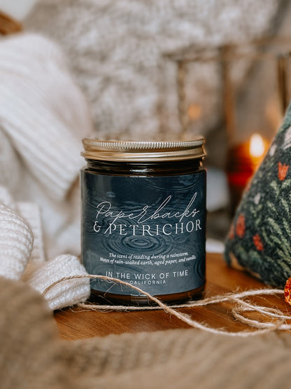 Paperbacks & Petrichor Candle