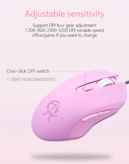 Sailor Moon / Hello Kitty RGB Corded Gaming Mouse USB with Adjustable DPI