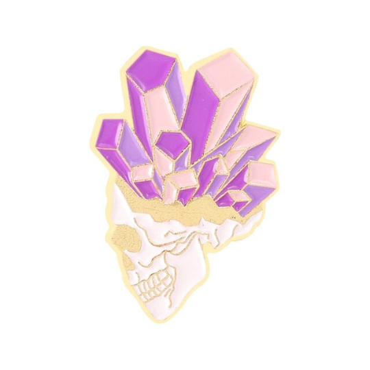 Crystal Skull Enamel Pins