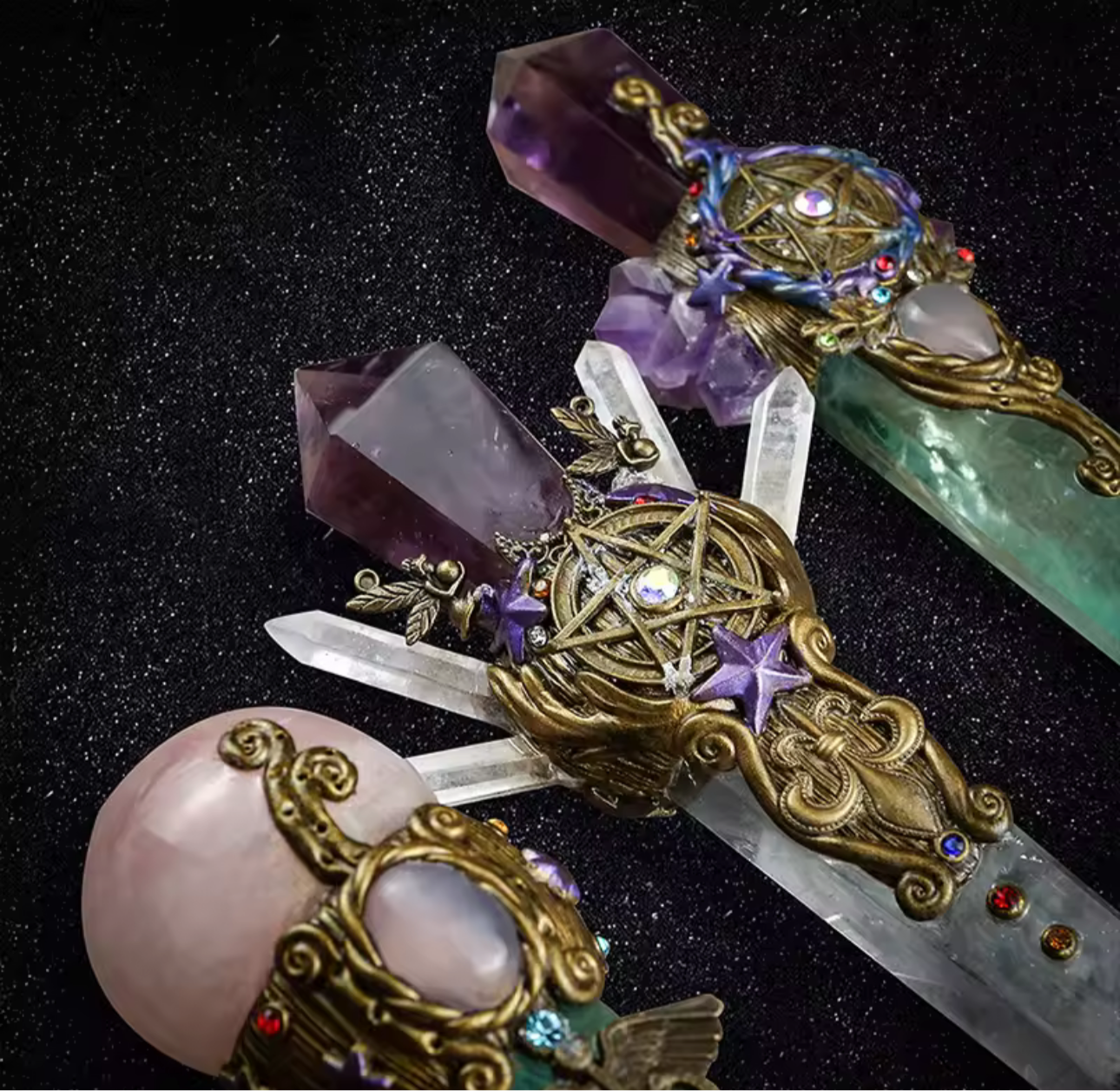 Pentacle Crystal Magic Wand