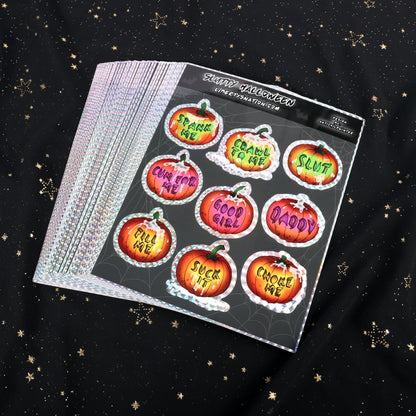 Slutty Halloween Pumpkin Sticker Sheet