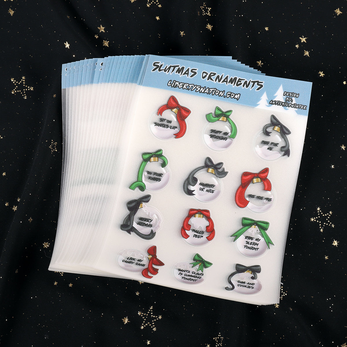 Sluttmas Ornaments Sticker Sheet