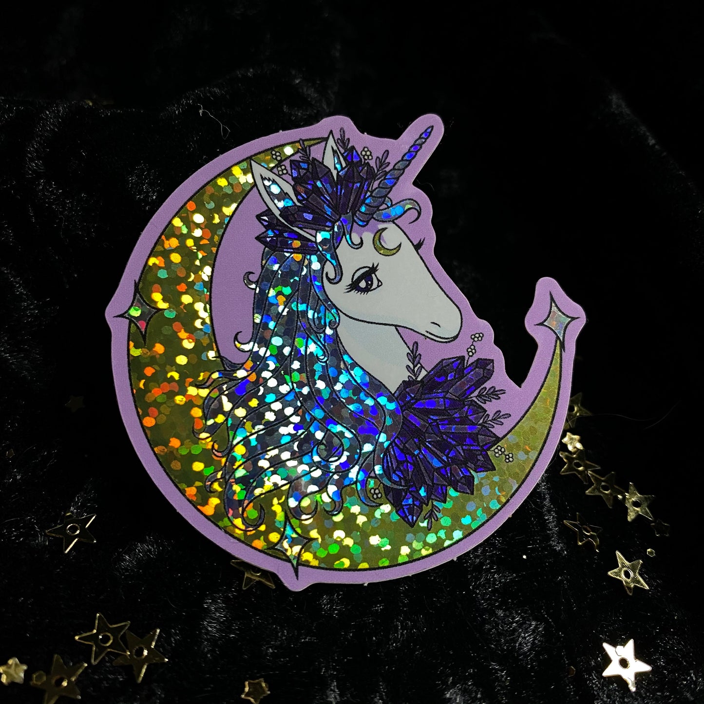 Glitter Crystal Last Unicorn Inspired Sticker