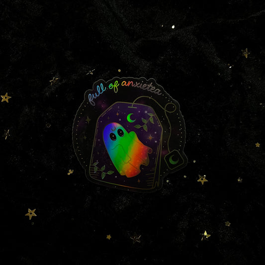 Full of Anxietea Ghost Holo Sticker