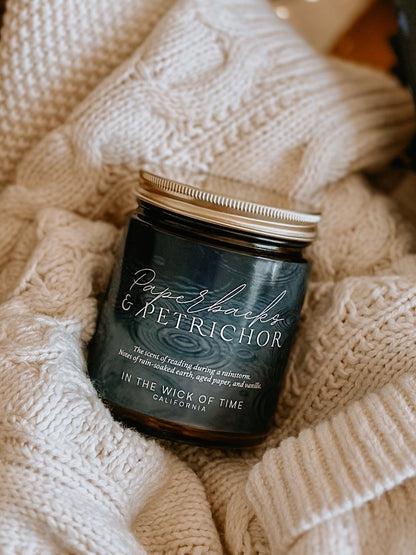 Paperbacks & Petrichor Candle