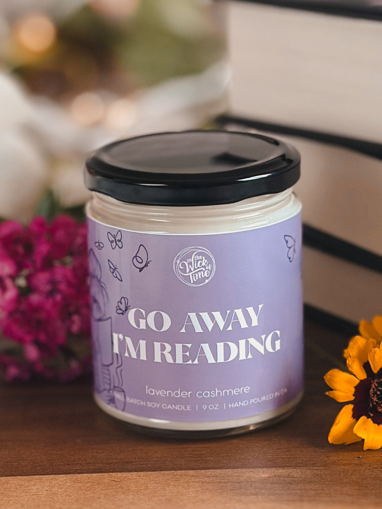 Go Away, I’m Reading Candle 9 OZ
