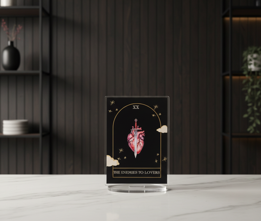 Enemies To Lovers Trope Card Acrylic Bookshelf Standee