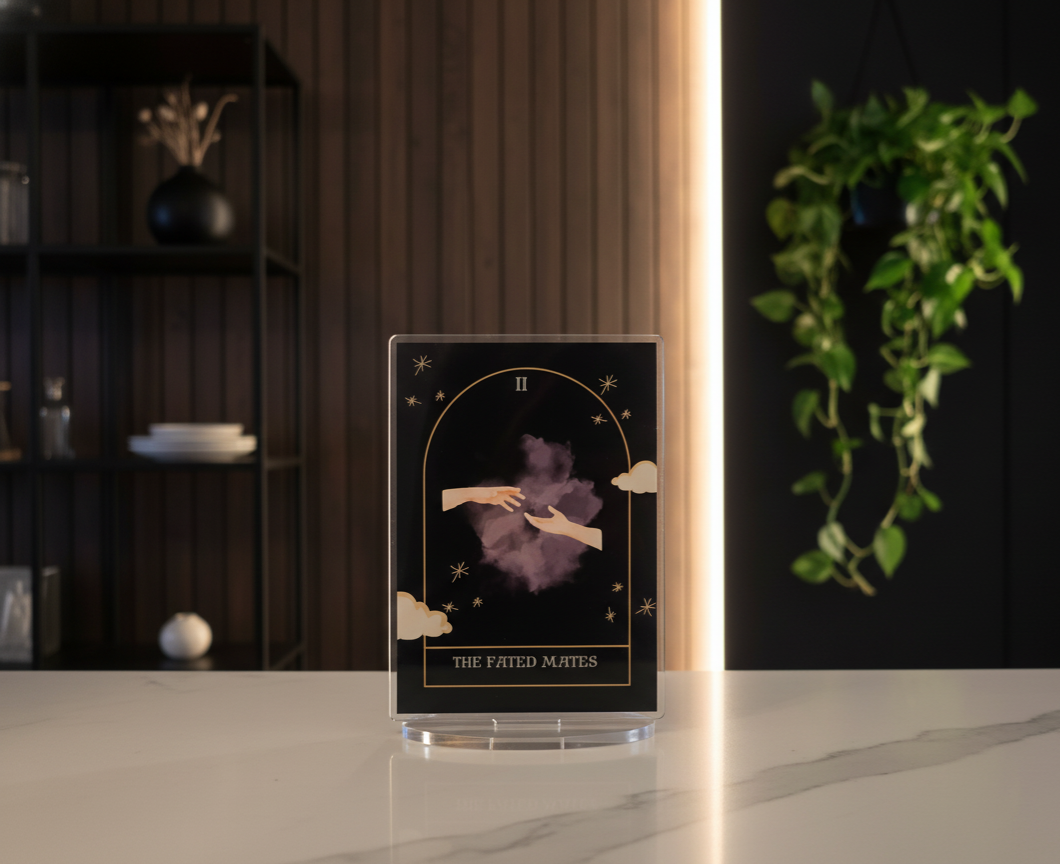 Fated Mates Trope Card Acrylic Bookshelf Standee
