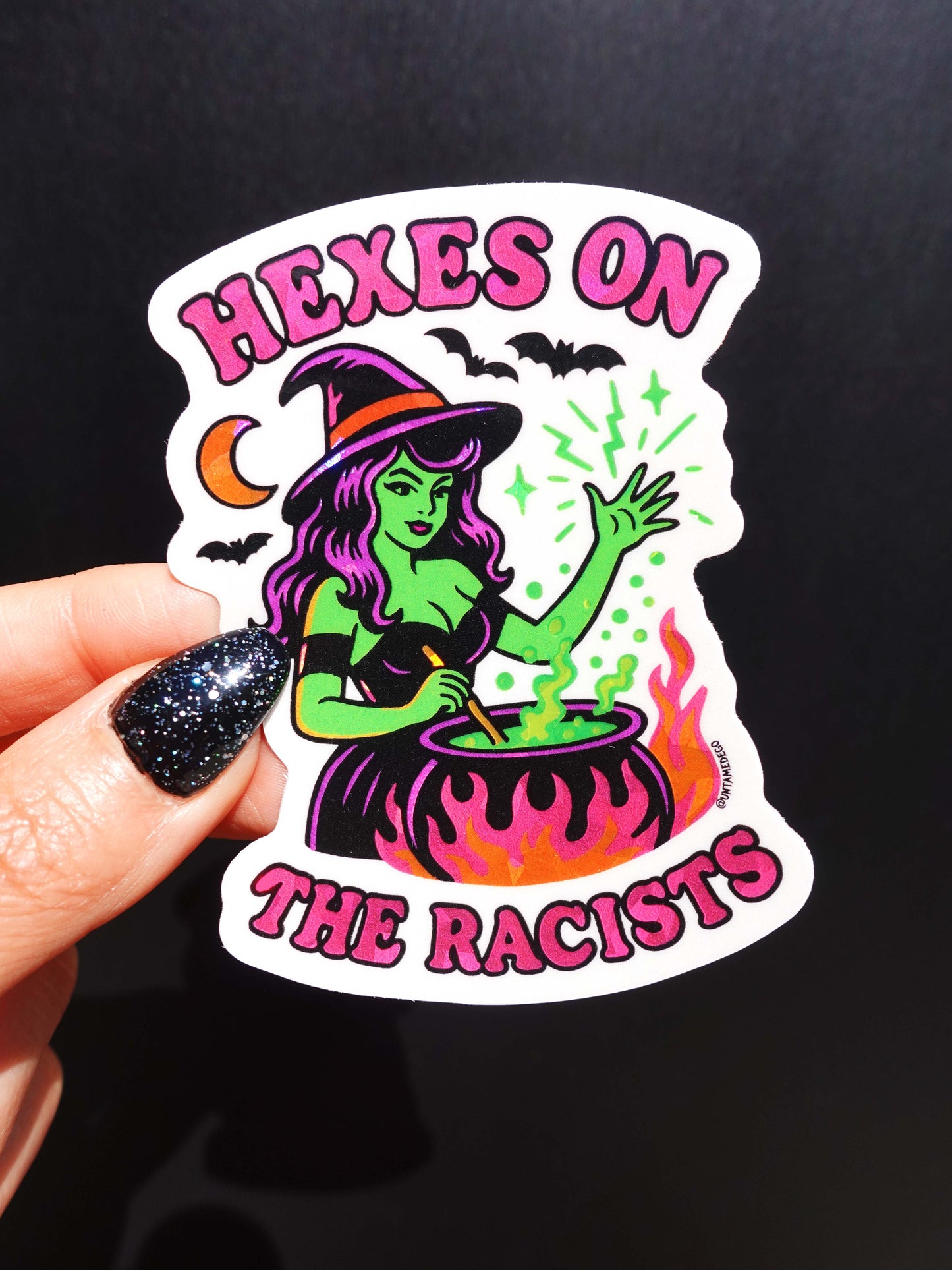 Hexes On The Racist Halloween Vinyl Sticker