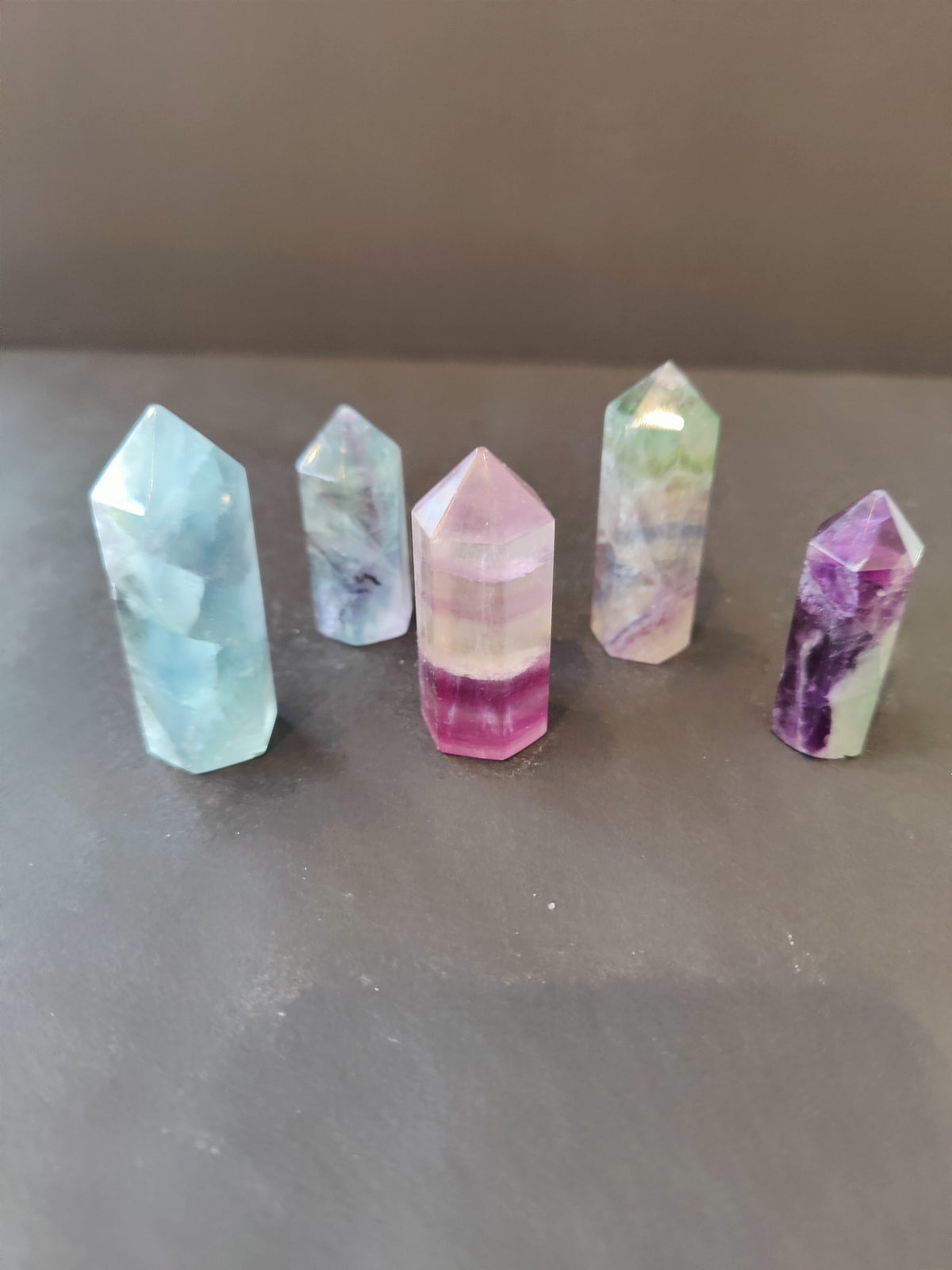 Multi Color Fluorite Point