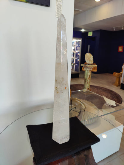 Clear Quartz Polished Obelisk Sculpture 3.35kg 20.5" | Rare Earth Gallery