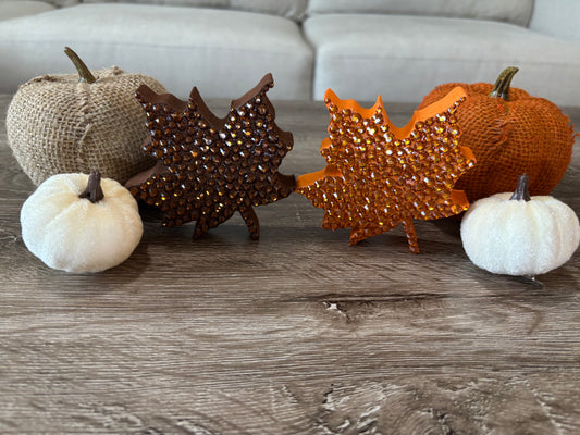 Bedazzled Leaf Decor