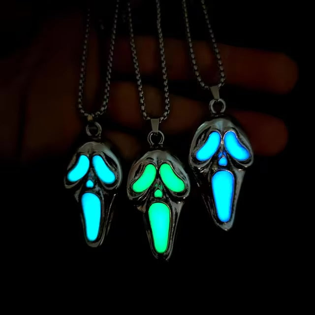 Ghostface Glow in the Dark SCREAM Necklace