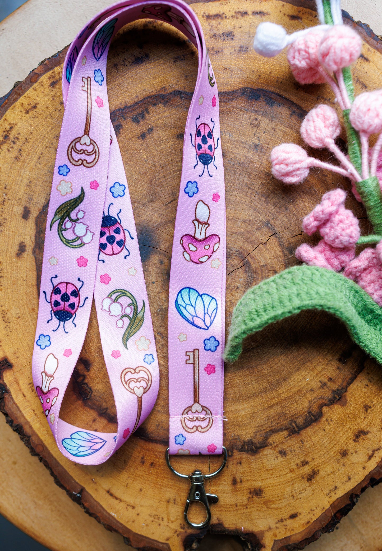 Bookish Fantasy Lanyard – Whimsical Lanyard for Book Lovers, Con Badges, Keys & ID Cards | Pinstory Book & Fantasy Collection