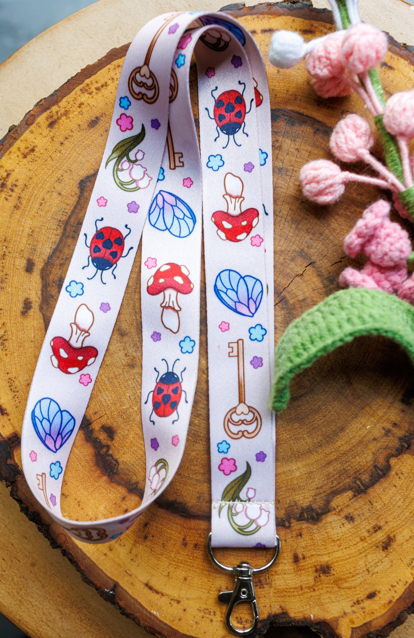 Bookish Fantasy Lanyard – Whimsical Lanyard for Book Lovers, Con Badges, Keys & ID Cards | Pinstory Book & Fantasy Collection