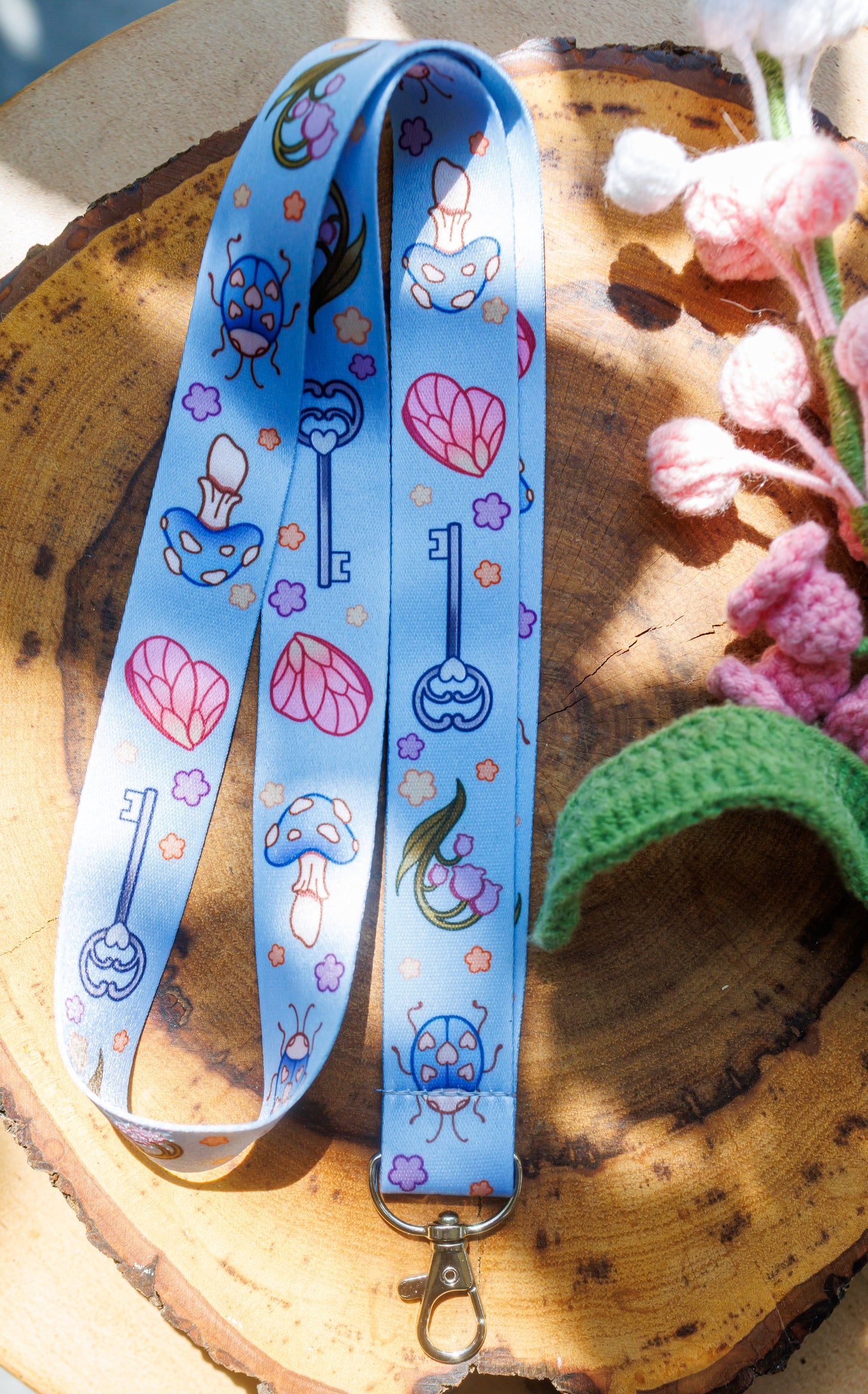 Bookish Fantasy Lanyard – Whimsical Lanyard for Book Lovers, Con Badges, Keys & ID Cards | Pinstory Book & Fantasy Collection