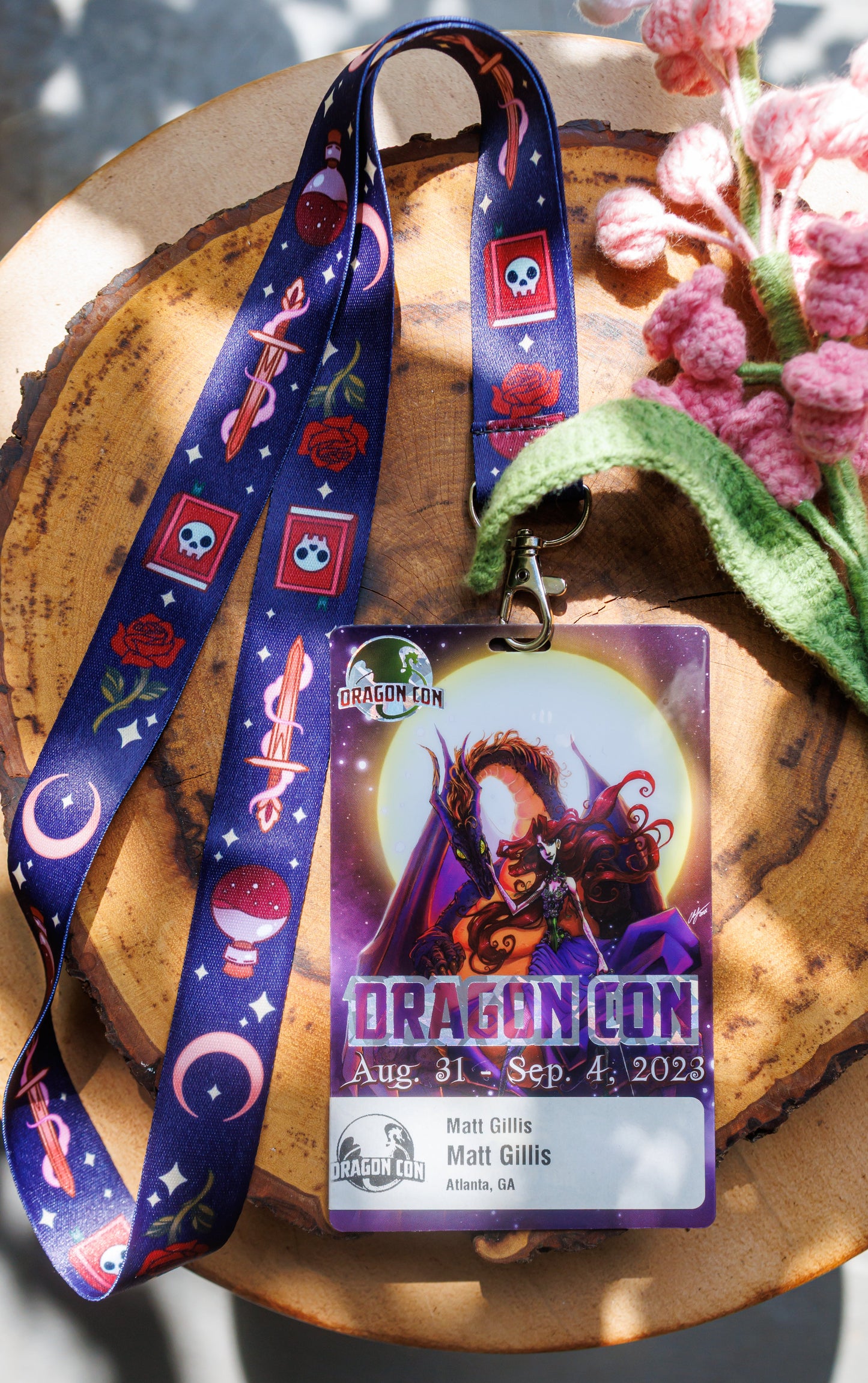 Bookish Fantasy Lanyard – Whimsical Lanyard for Book Lovers, Con Badges, Keys & ID Cards | Pinstory Book & Fantasy Collection