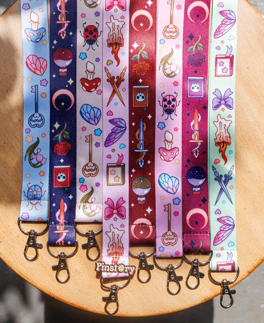Bookish Fantasy Lanyard – Whimsical Lanyard for Book Lovers, Con Badges, Keys & ID Cards | Pinstory Book & Fantasy Collection