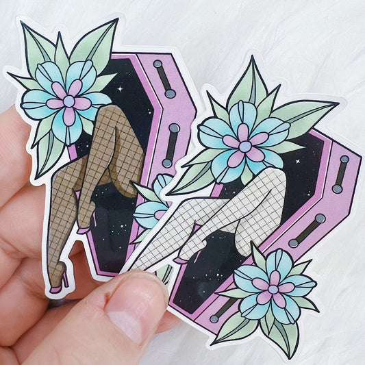 Welcome to my Coffin Vinyl Sticker Die Cut