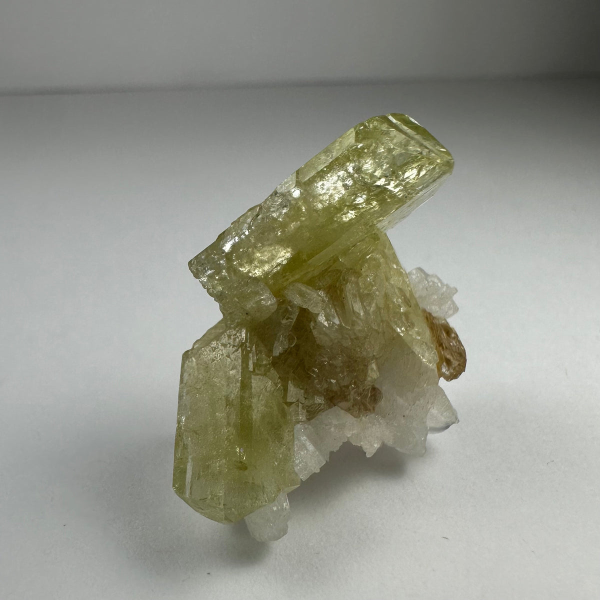 Brazilianite on Albite