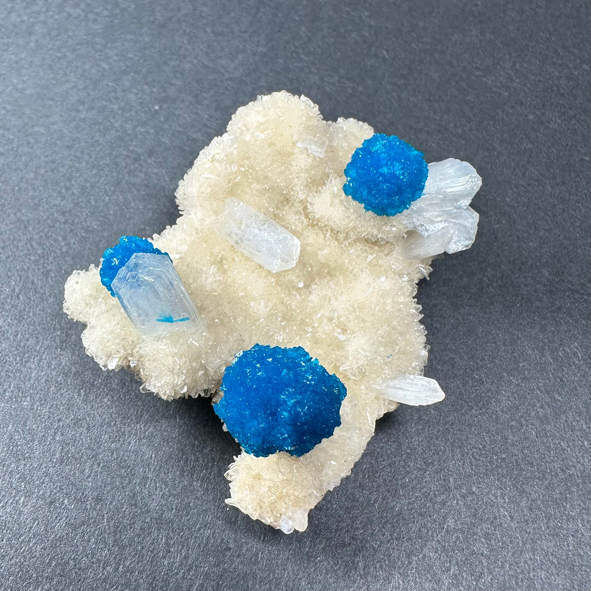 Cavansite on Stilbite Matrix from Maharashtra, Pune, India