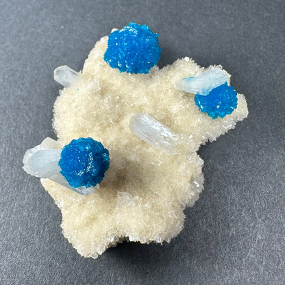 Cavansite on Stilbite Matrix from Maharashtra, Pune, India