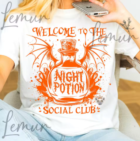 Welcome To The Night Potion Social Club T-Shirt