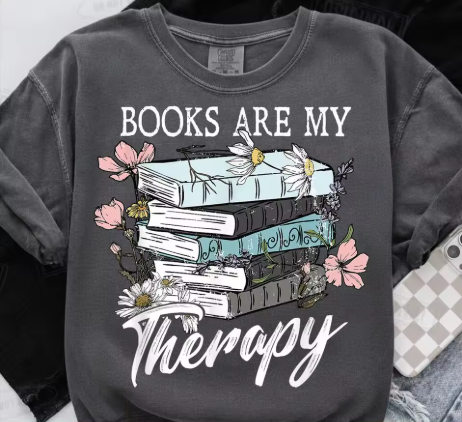 Books Are My Therapy T-Shirt
