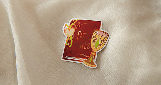 "Fated Mates" Bookish Sticker -  Bookish Fairycore Cottagecore Pinstory Original Bookish Sticker