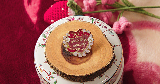 "Probably Reading Smut" Enamel Pin -  Bookish Fairycore Cottagecore Pinstory Original Enamel Pins