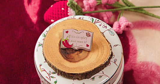 "If It's Not Spicy I Don't Want It" Enamel Pin -  Bookish Fairycore Cottagecore Pinstory Original Enamel Pins