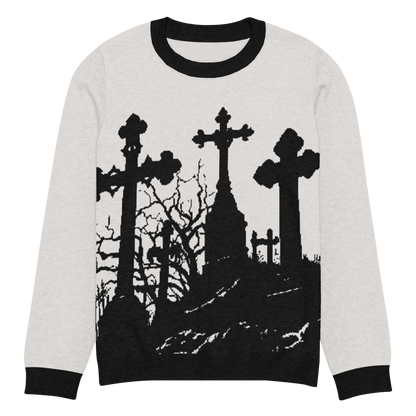 Cemetery Ash Knit Crew Neck Sweater
