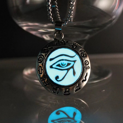 Glow in the Dark Ancient Egyptian Eye of Horus Necklace